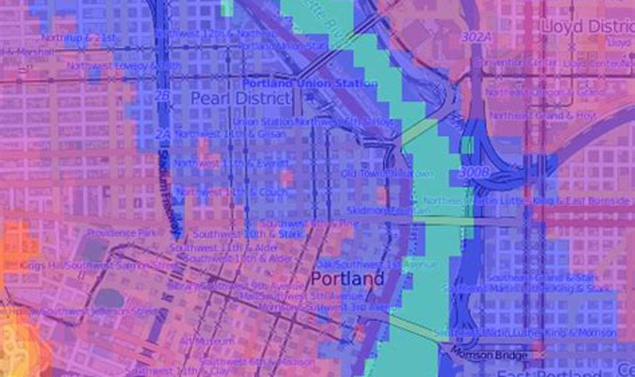 Portland Oregon Elevation Map | Living in Oregon: Moving Tips, Cost of Living & Best Cities